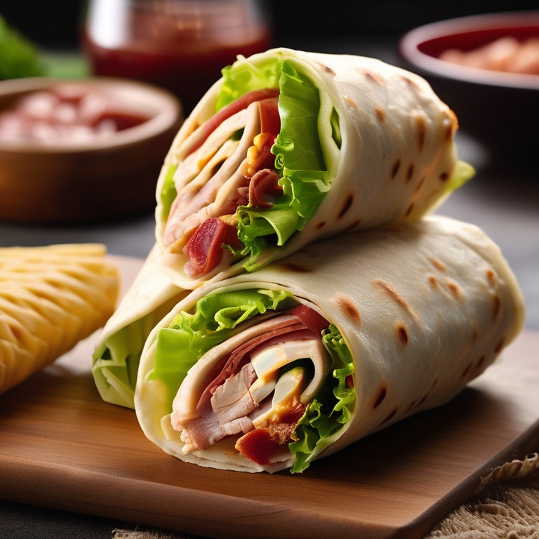 Cheesy Chicken Salami Wraps - Mr. Cook