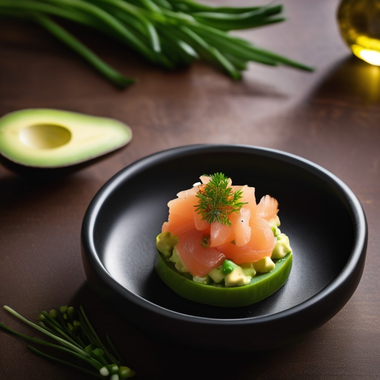Tartare d'Avocat et Saumon Fumé