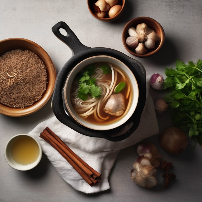 Homemade Pho Broth with Fragrant Spices