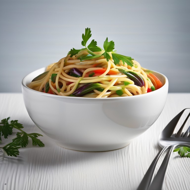 Vegetarian Spaghetti with Mixed Vegetables