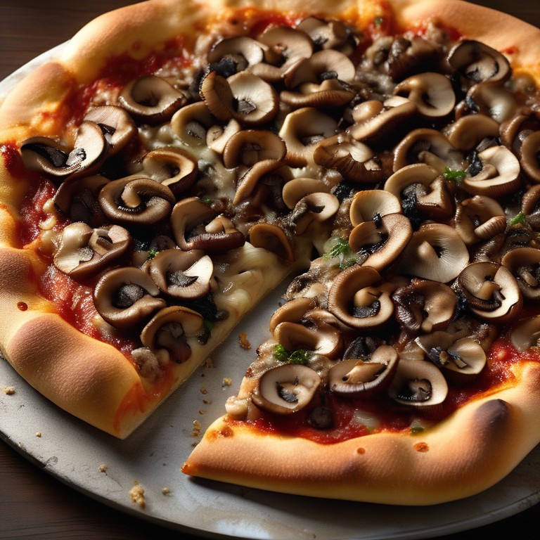 Adventurous Mushroom Pizza with Unique Crust