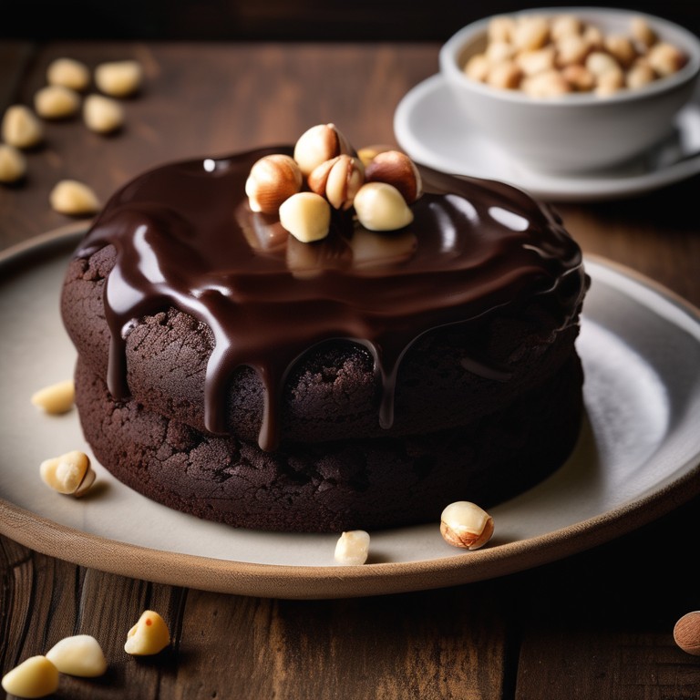 Bolo de Chocolate sem Glúten e sem Ovo com Gotas de Macadâmia