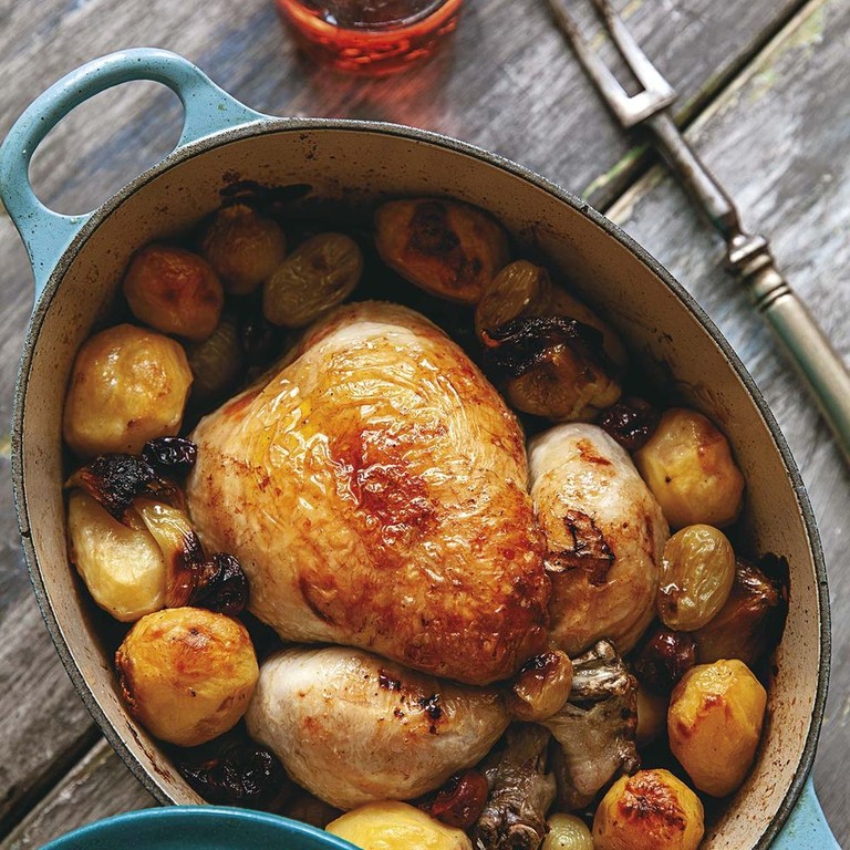 Pollo asado en cocotte