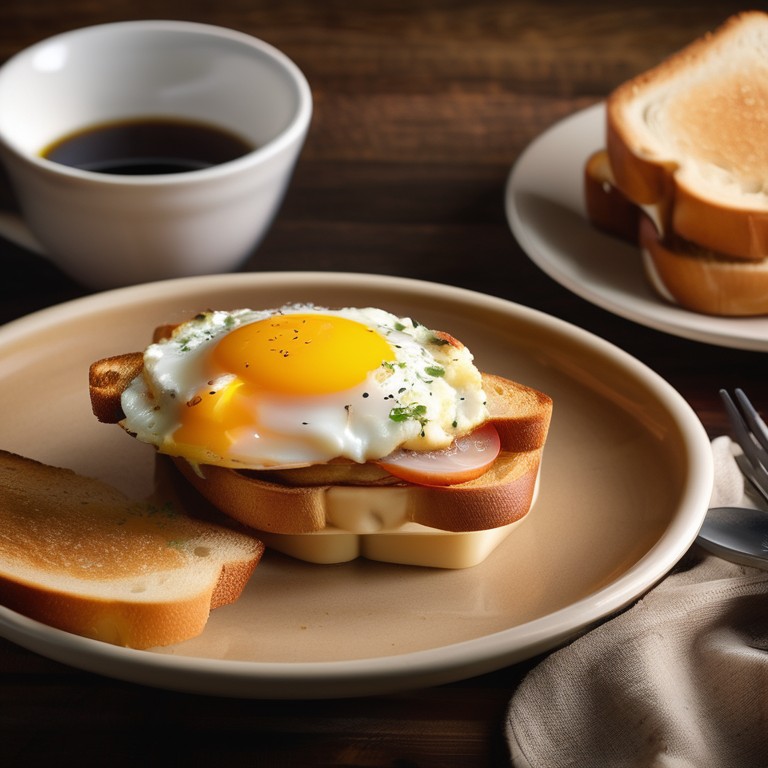 Cheesy Egg-in-a-Hole Breakfast Sandwich