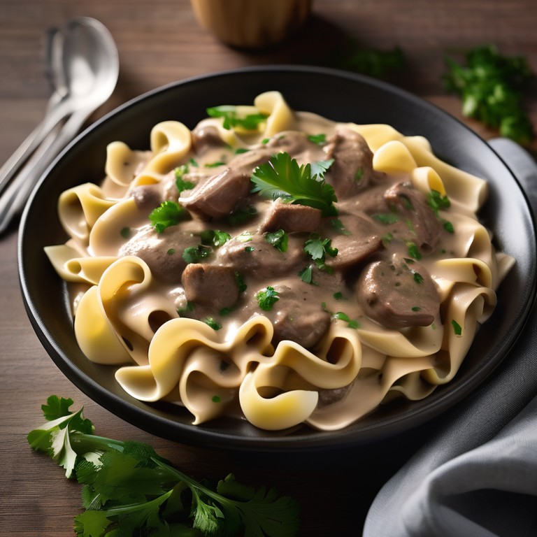 Creamy Beef Stroganoff