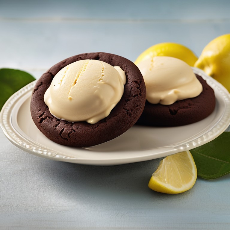 Lemon Chocolate Ice Cream Cookies