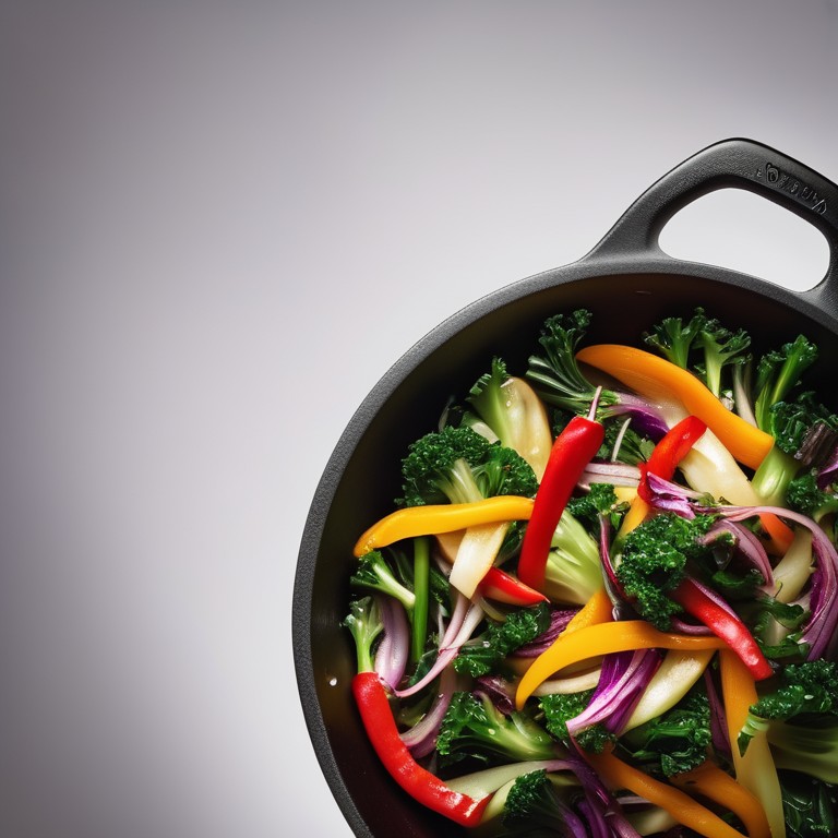 Savory Kale and Cabbage Stir-Fry