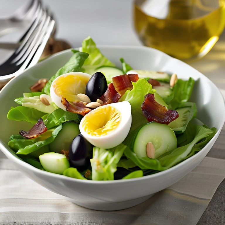 Green Salad with Romaine Lettuce and Almonds