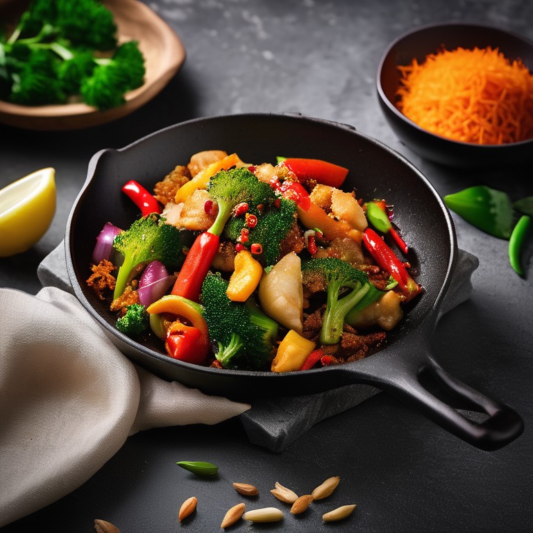 Vegetable Stir-Fry with Rice Flour Coating