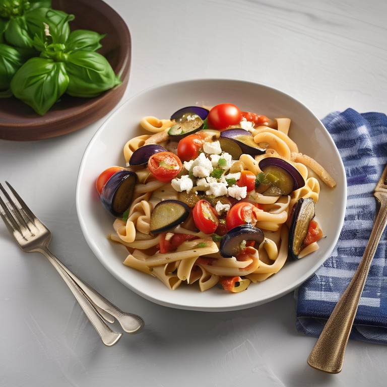 Griechische Gemüsepasta mit Feta