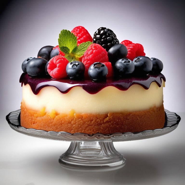 Delicious Sugar-Free Cake with Cheese and Fruits