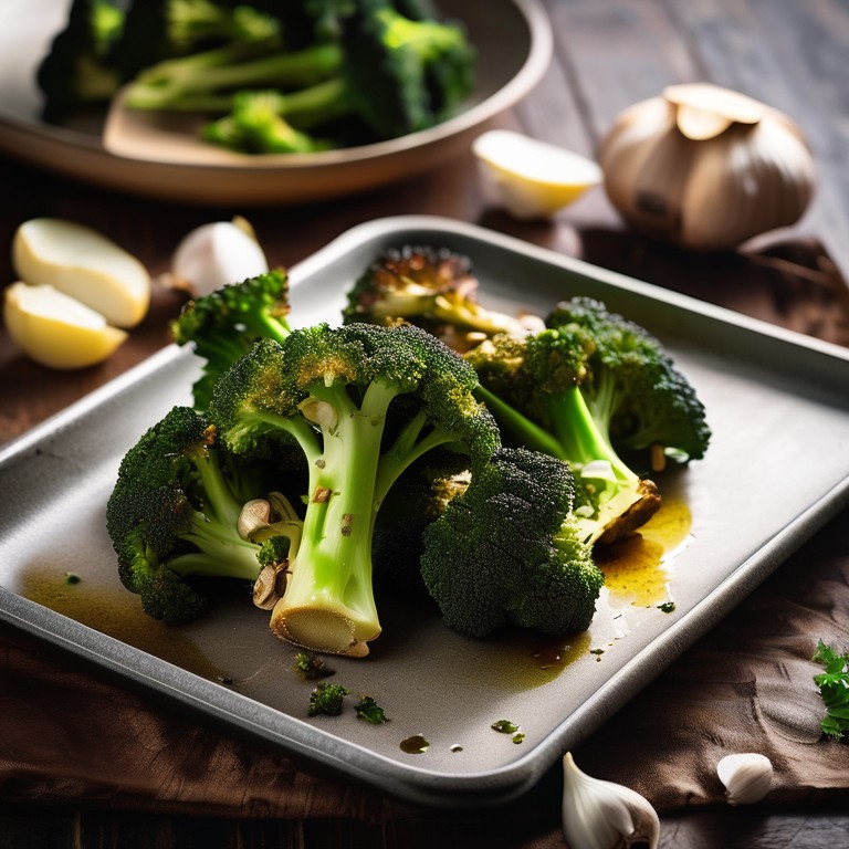 Knuspriger Brokkoli mit Knoblauch