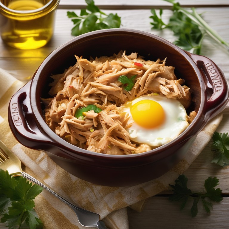 Omelete de Frango Desfiado