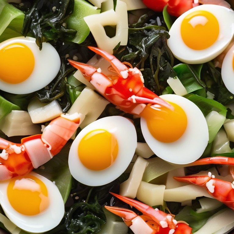 Crab Stick, Egg, and Seaweed Salad
