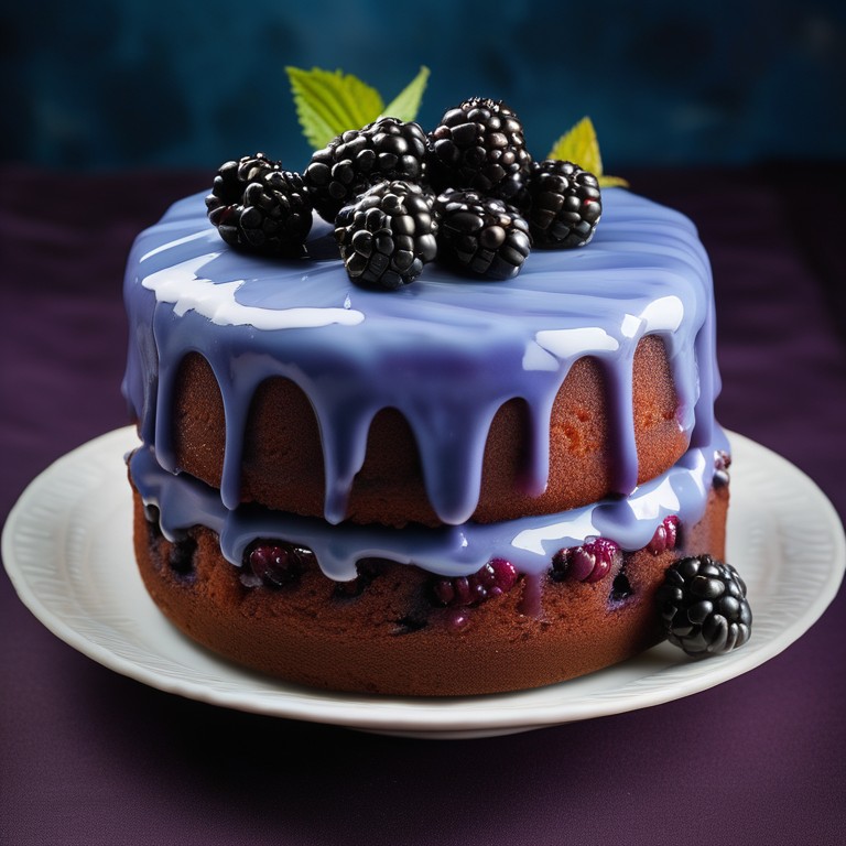 Blue Forest Blackberry Cake