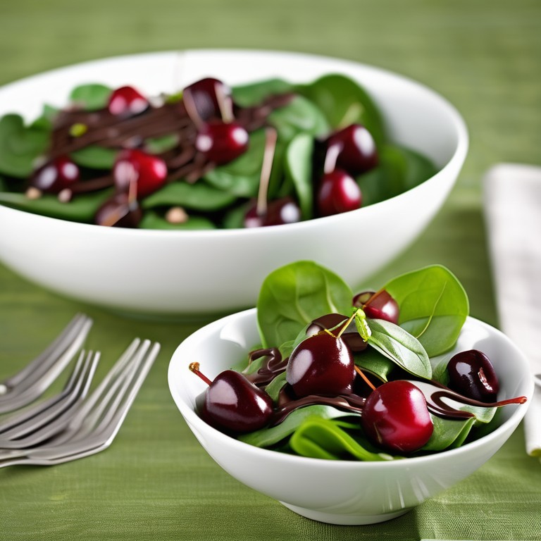 Salade d'Épinards aux Cerises et Chocolat
