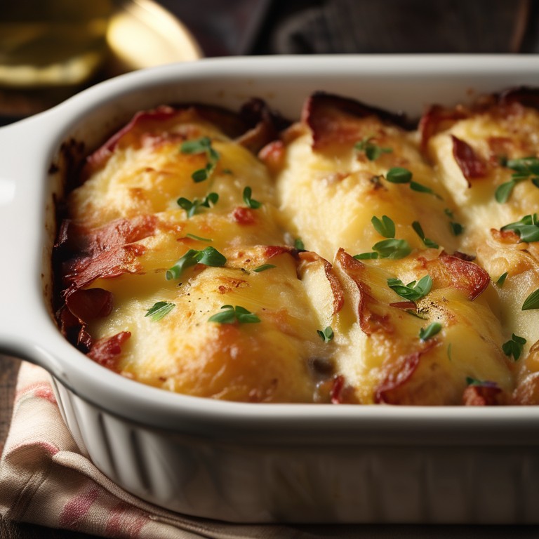 Batata Gratinada com Queijo Calabresa