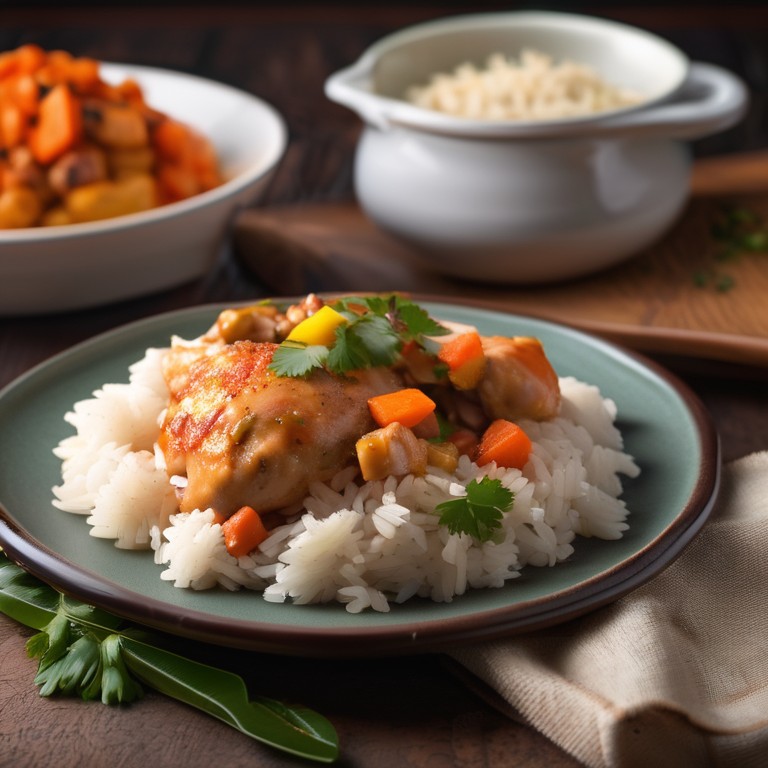 Brazilian Chicken Casserole with Cassava, Carrots, Rice, and Beans - Mr ...