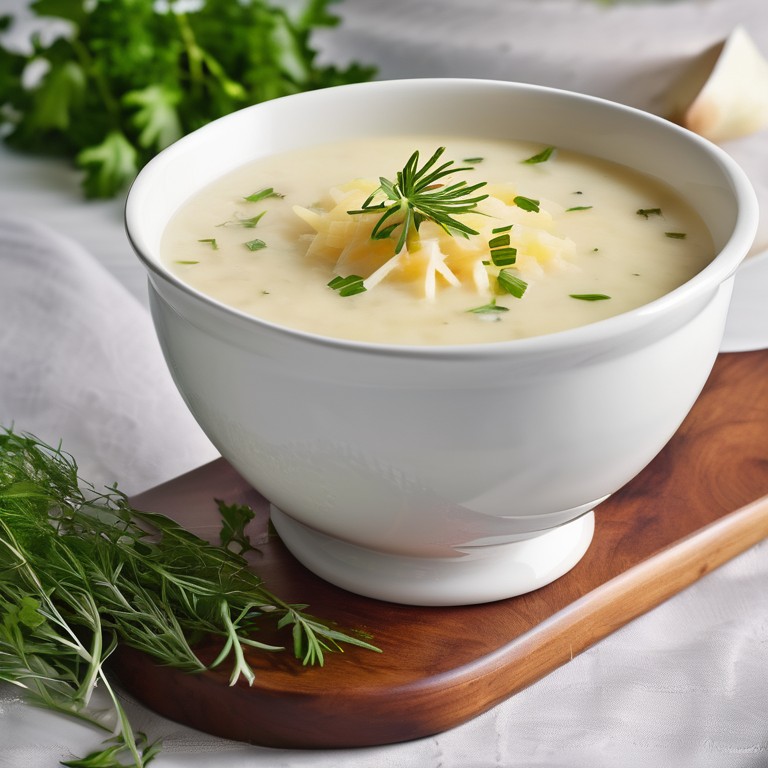 Kartoffel-Püree-Suppe mit Sauerkraut