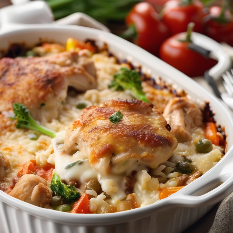 Gratinado de Muslos de Pollo con Vegetales