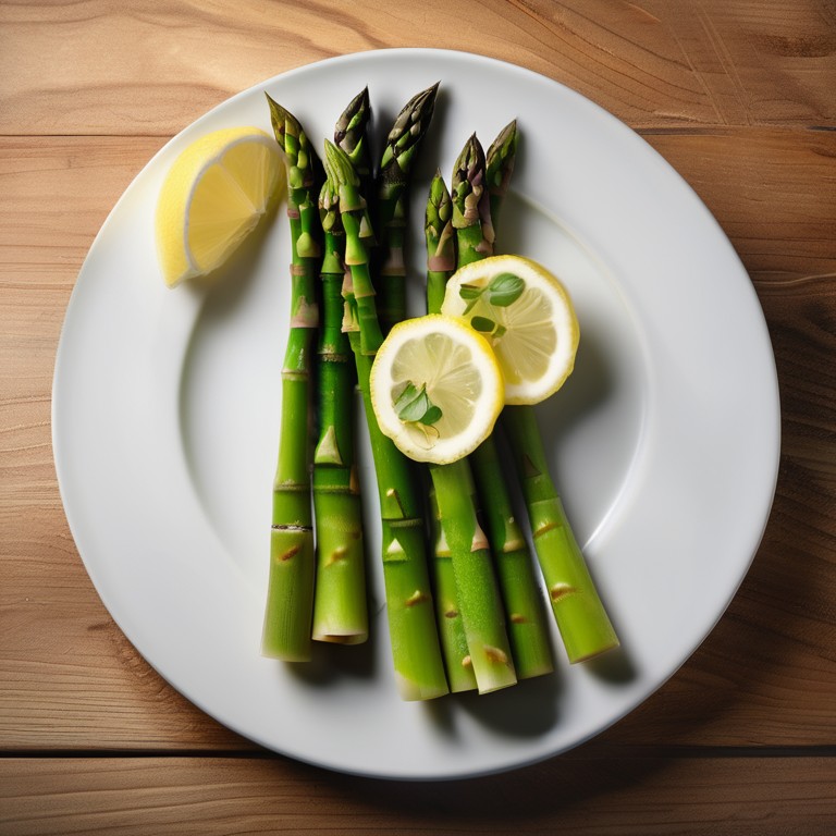 Gebratener Grüner Spargel mit Zitronenbutter