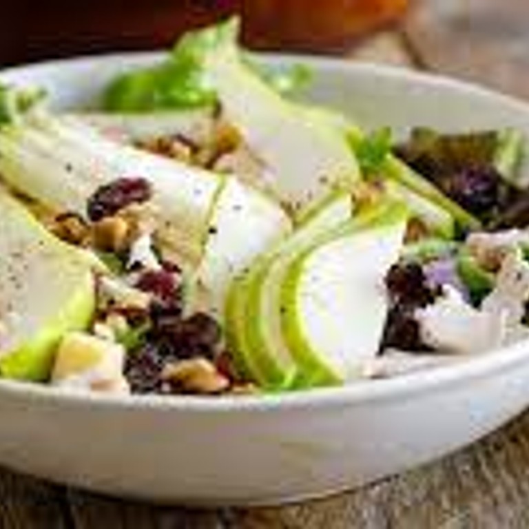 Pear and Turkey Salad with Aged Gouda and Walnuts
