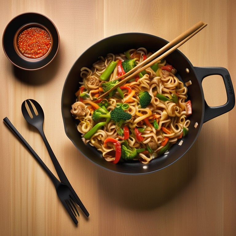 Spicy Vegetable Noodle Stir-Fry