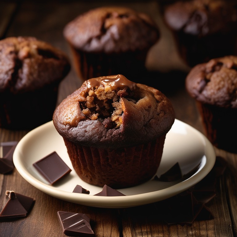 Muffins au Chocolat et Sucre Roux