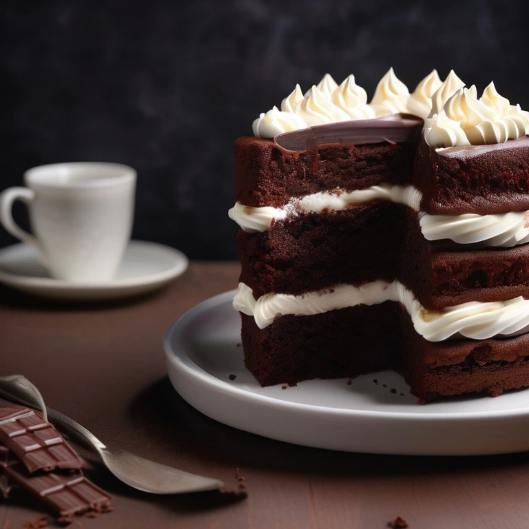 Torta de Chocolate em Barra com Chantilly - Mr. Cook
