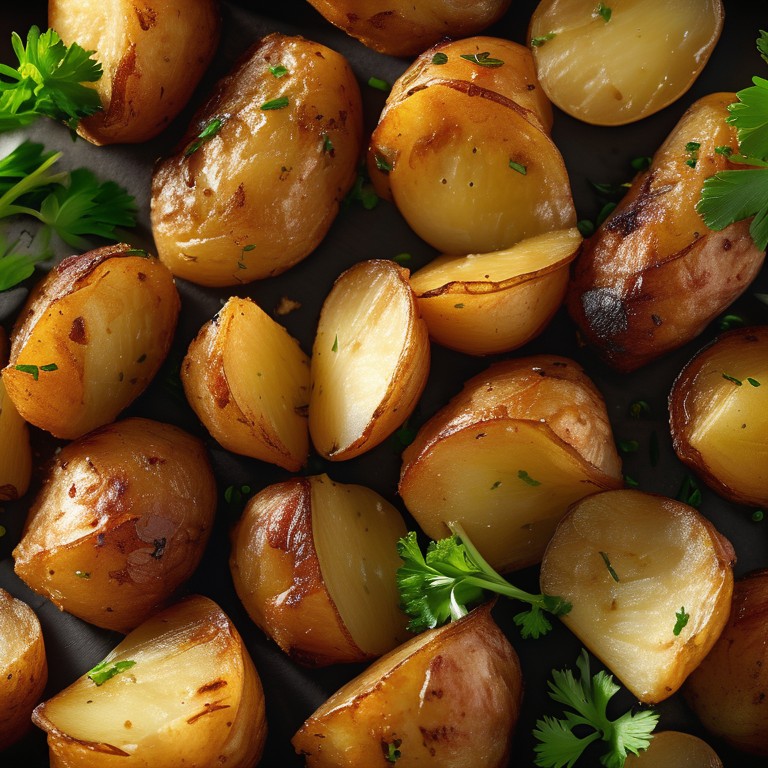 Crispy Garlic Roasted Potatoes