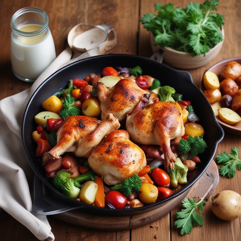 Roasted Chicken and Bacon Potato Skillet