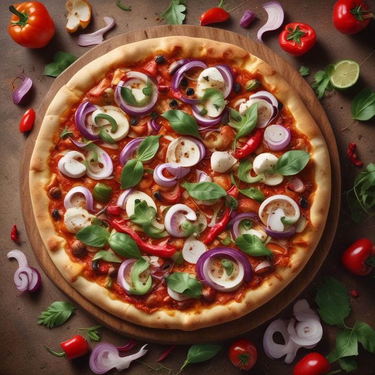 Spicy Italian Pizza with an Indian Twist