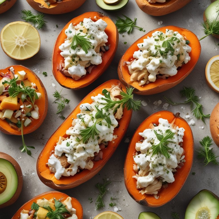 Batata Rellena con Pollo y Queso Feta
