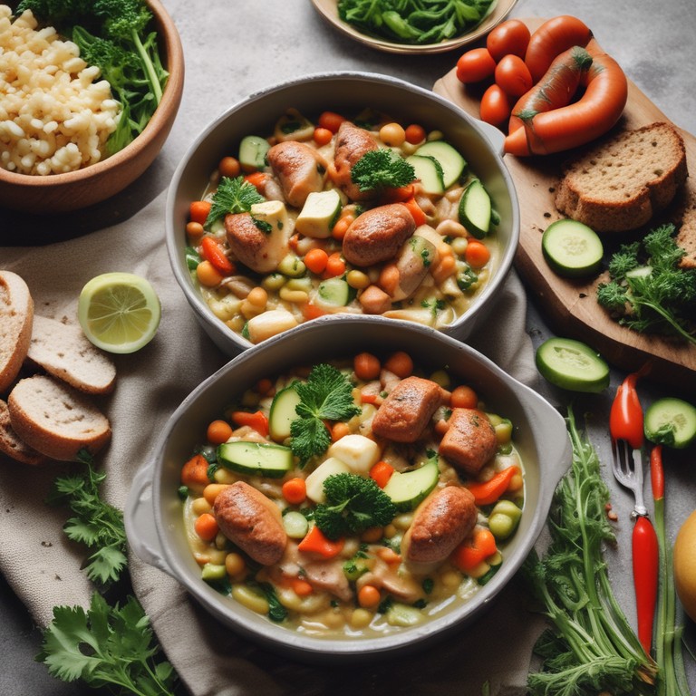 Kichererbsen-Reis-Pfanne mit Kokosmilch und Zucchini