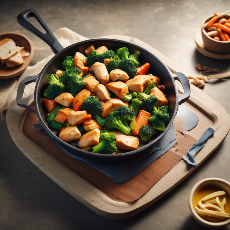 Gesunde Hähnchen-Gemüse-Pfanne