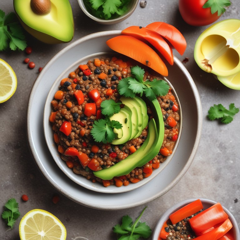 Déjeuner Salade de lentilles vertes