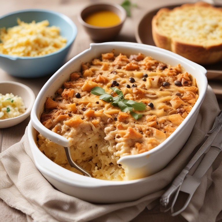 Tuna Potato Casserole with Creamy Peanut Butter Sauce