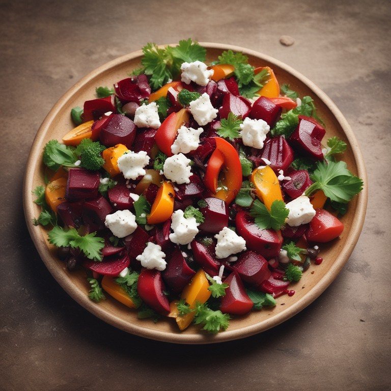 Roasted Capsicum and Beetroot Salad