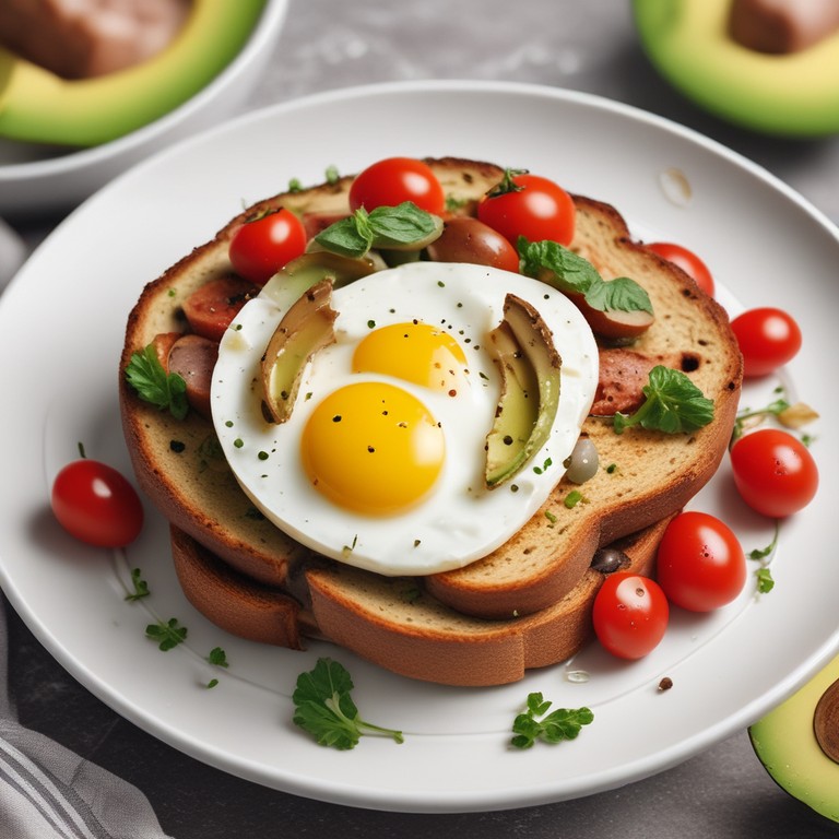 Truffle Egg Toast with Savory Italian Sausage and Avocado