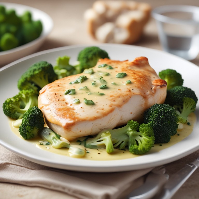Poitrine de Poulet au Brocoli et Lait de Coco