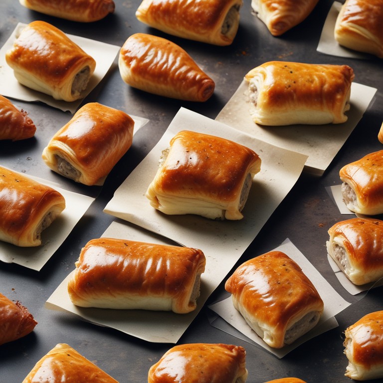 Cheesy Sausage Pastry Rolls