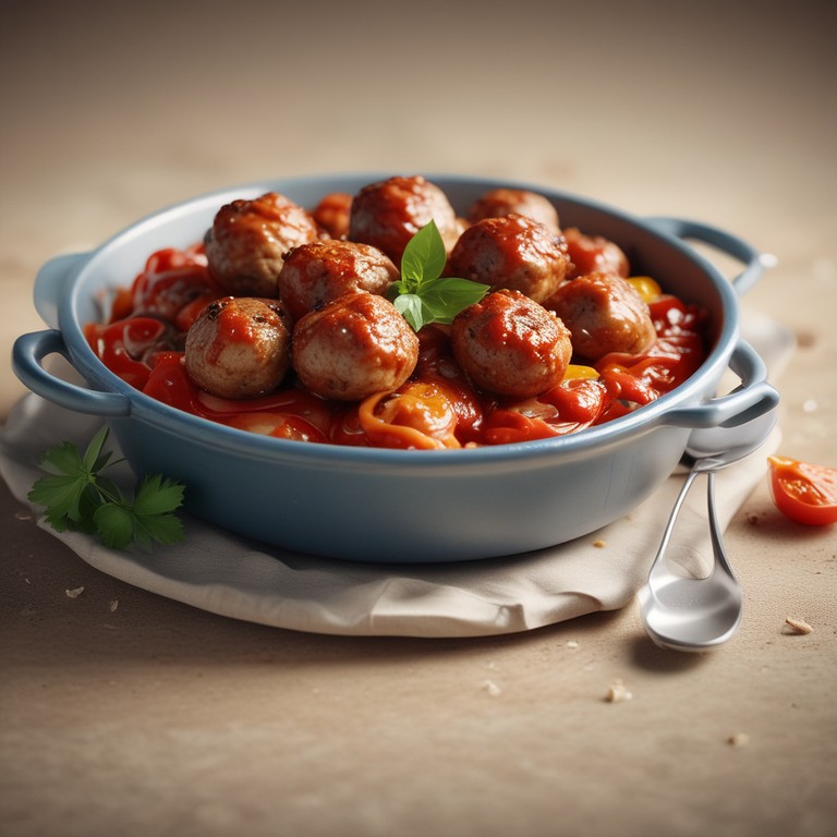 Feurige Hackfleischbällchen mit Peperoni