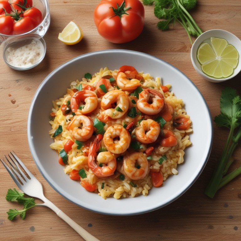 Spicy Shrimp and Rice Skillet