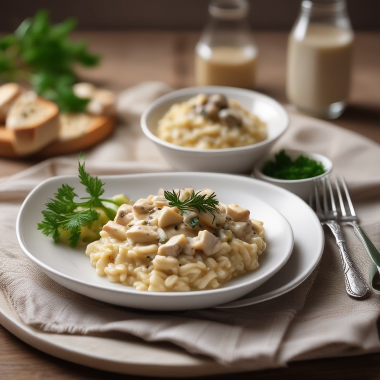 Risotto au Poulet et Champignons