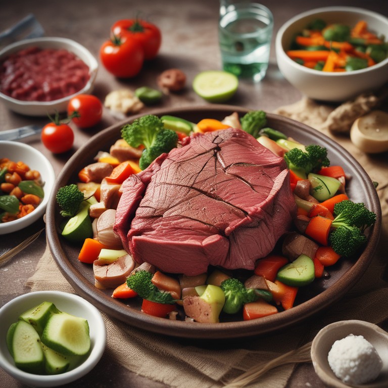 Carne Picada com Legumes Frescos