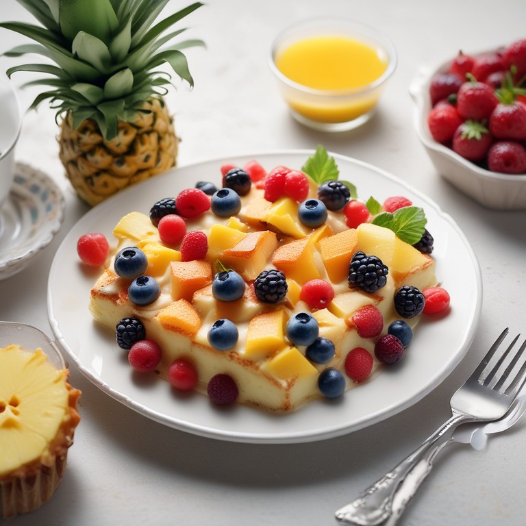 Fruchtiger Gemüseauflauf mit Quark-Pudding-Creme - Mr. Cook