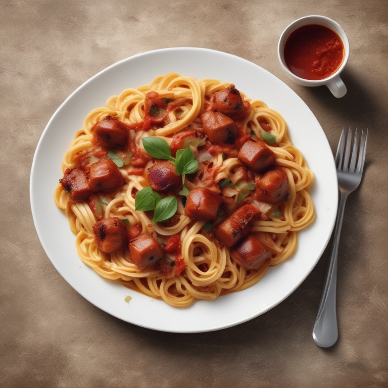 Macarrão com Molho Rustico e Bacon