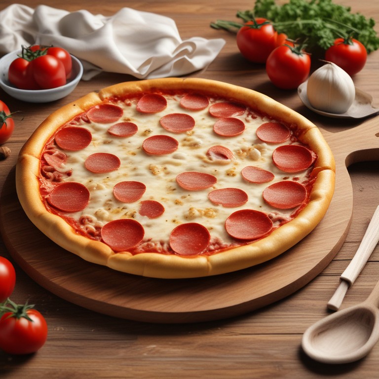 Cheesy Stuffed Crust Pepperoni Pizza