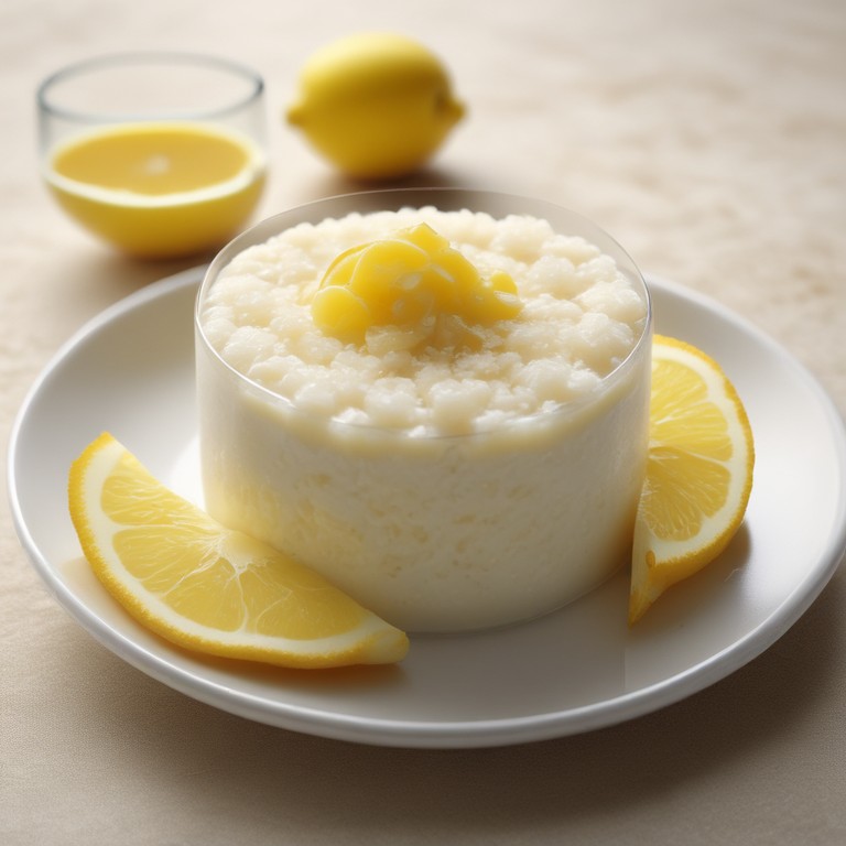Arroz Doce com Sabor de Limão