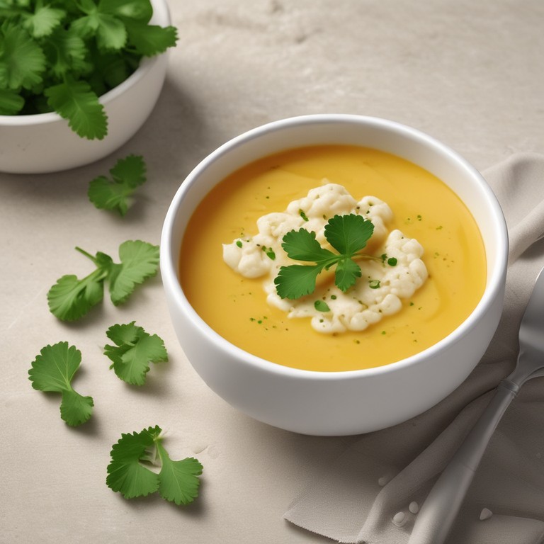 Soupe chou fleur et carottes sale